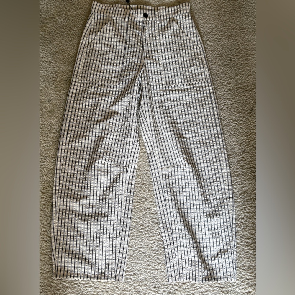 NEW! LNA White Pants with Black Pinstripes